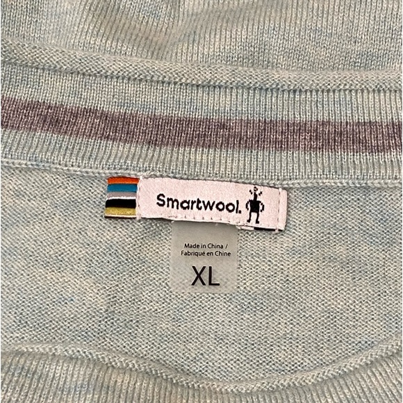 Smartwool Sweater Shadow Pine Color Block Merino Wool Blend Women's XL perfect - Picture 4 of 10